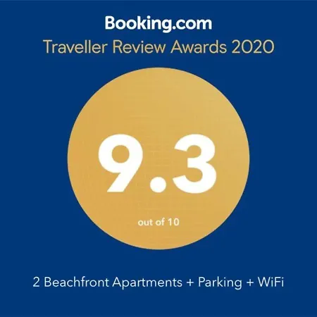 2 Beachfront + Parking + Wifi Daire *
